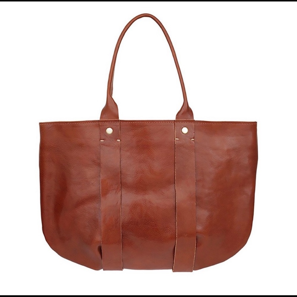 🤎Clare V. Tropezienne tote cognac/saddle leather
